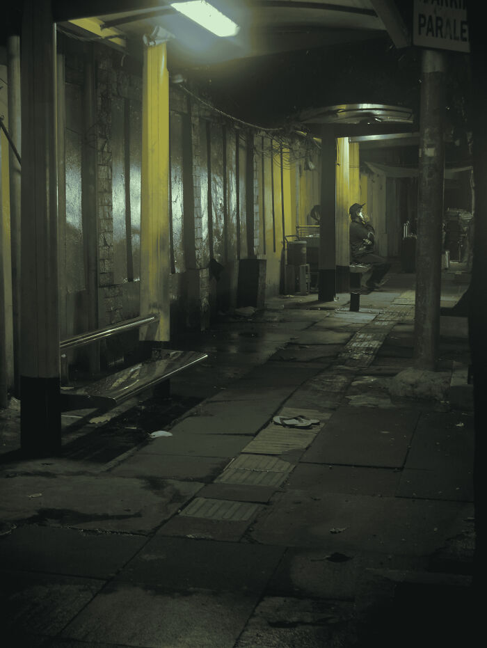 A Depressing Bus Stop At Jakarta