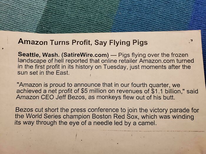 I Had This On My Office Bulletin Board In 2001