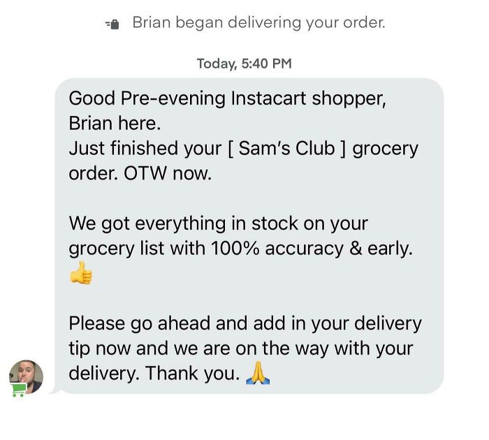 My Moms Shopper From A Day Or Two Ago