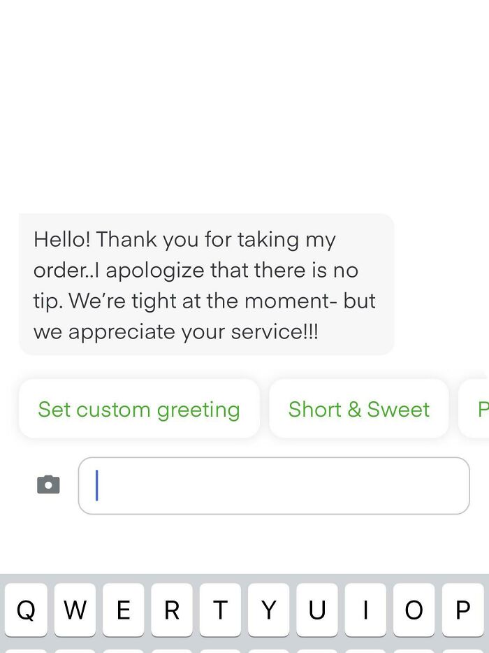 At Least They Said Something, First Time I’ve Received A Message Like This
