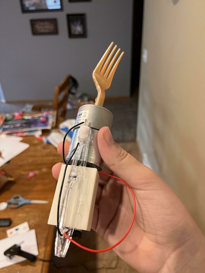 Made A Spaghetti Spinning Fork For A Class