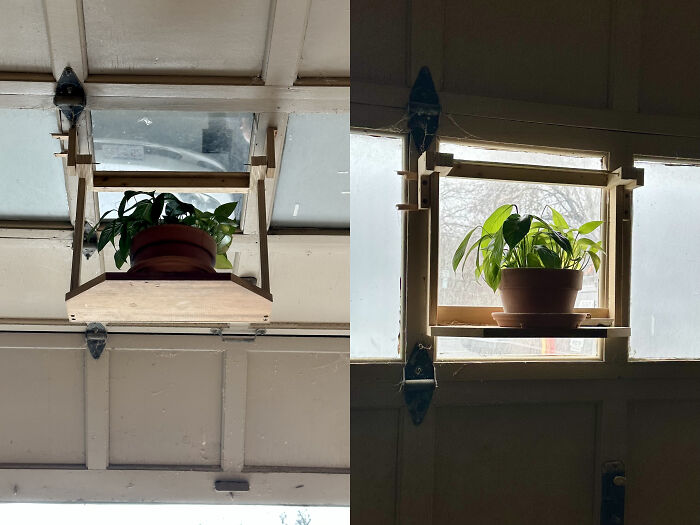 A Planter Base That Goes Up With The Garage Door