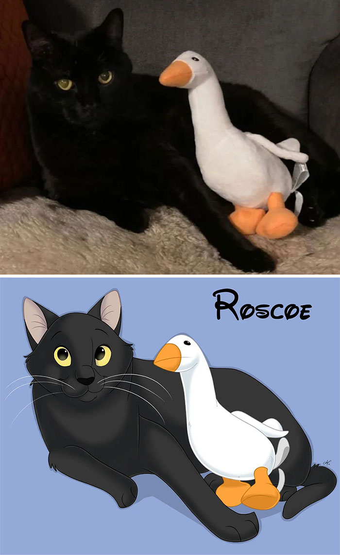 People Send Pictures Of Their Pets To This Artist To Get Them ‘Disneyfied’ (New Pics)