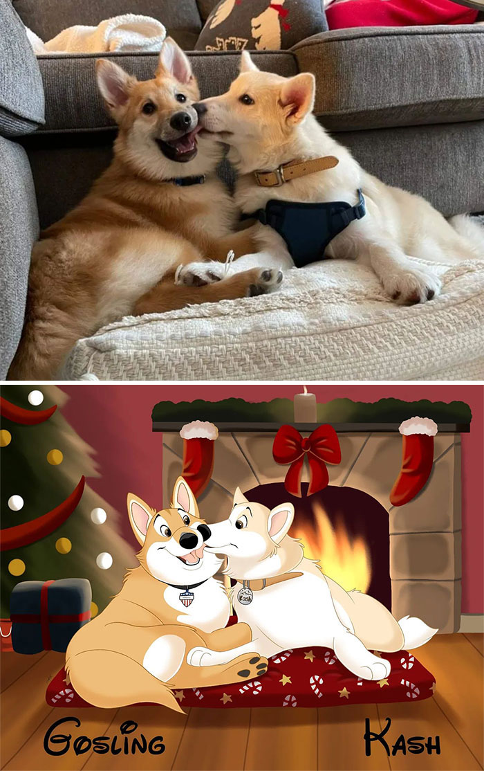 People Send Pictures Of Their Pets To This Artist To Get Them ‘Disneyfied’ (New Pics)