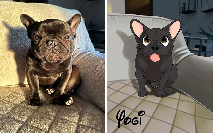 People Send Pictures Of Their Pets To This Artist To Get Them ‘Disneyfied’ (New Pics)