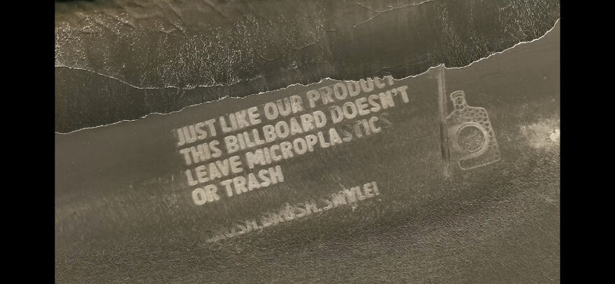 See The Cleanest Billboard In The World As It Was Made On Sand