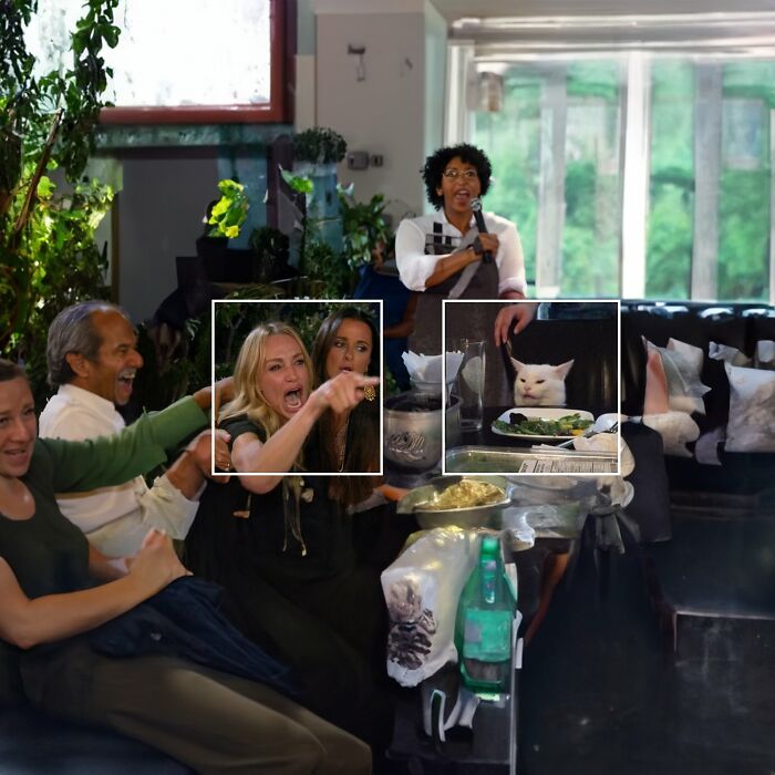  Mujer gritándole a un gato 