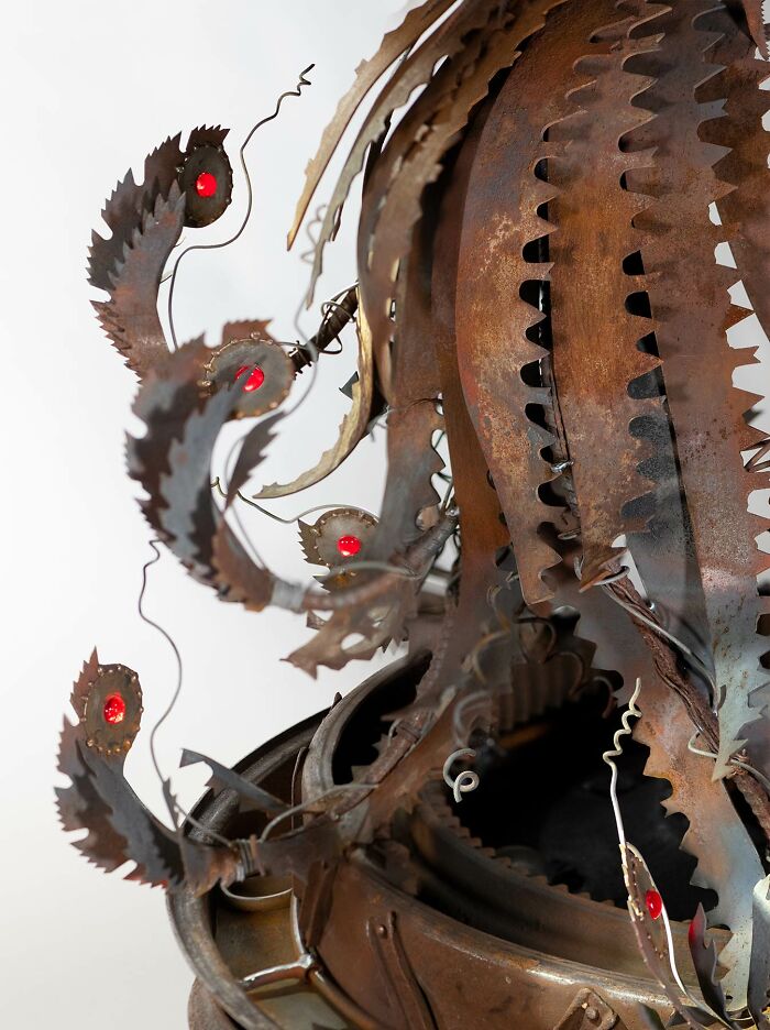 I Made A Scrap Metal Phoenix Fire Pit (11 Pics) I Made A Scrap Metal Phoenix Fire Pit (11 Pics)