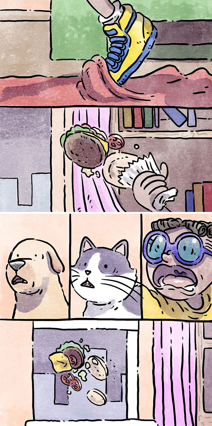 Este artista crea 6 nuevos y emotivos cómics sobre la vida con un gato y un perro inspirados en sus experiencias personales Este artista crea 6 nuevos y emotivos cómics sobre la vida con un gato y un perro inspirados en sus experiencias personales