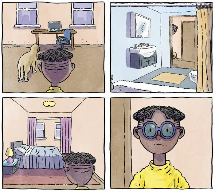 Este artista crea 6 nuevos y emotivos c&oacute;mics sobre la vida con un gato y un perro inspirados en sus experiencias personales