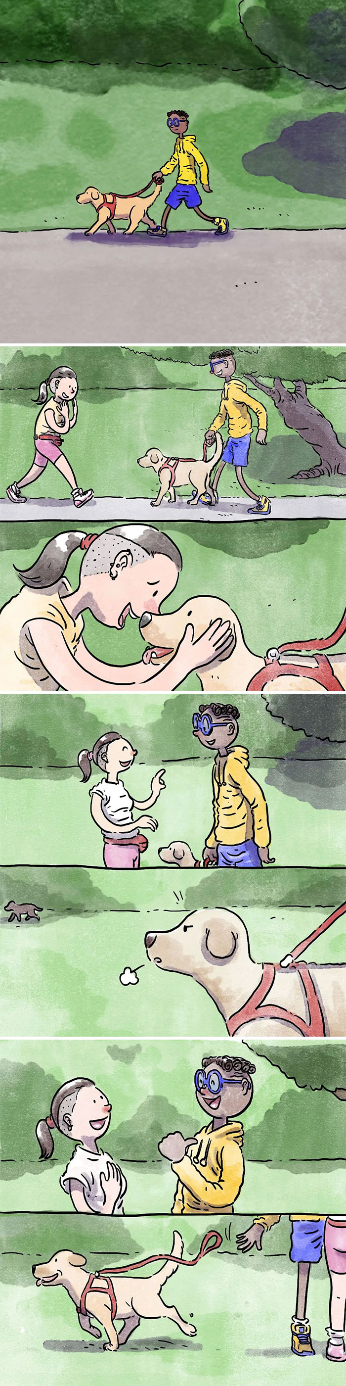 Este artista crea 6 nuevos y emotivos c&oacute;mics sobre la vida con un gato y un perro inspirados en sus experiencias personales