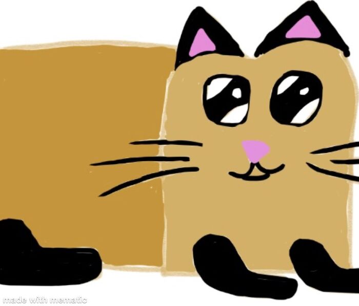 I’m No Artist, Nor Do I Have A Cat, But Here Is Your Loaf Cat Lol