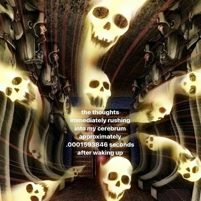 the thoughts immediately rushing into my cerebrum ghouls meme