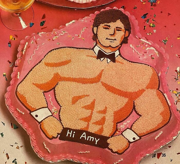 Hunk-A-Hunk Cake (1989 Wilton Yearbook Cake Decorating!)