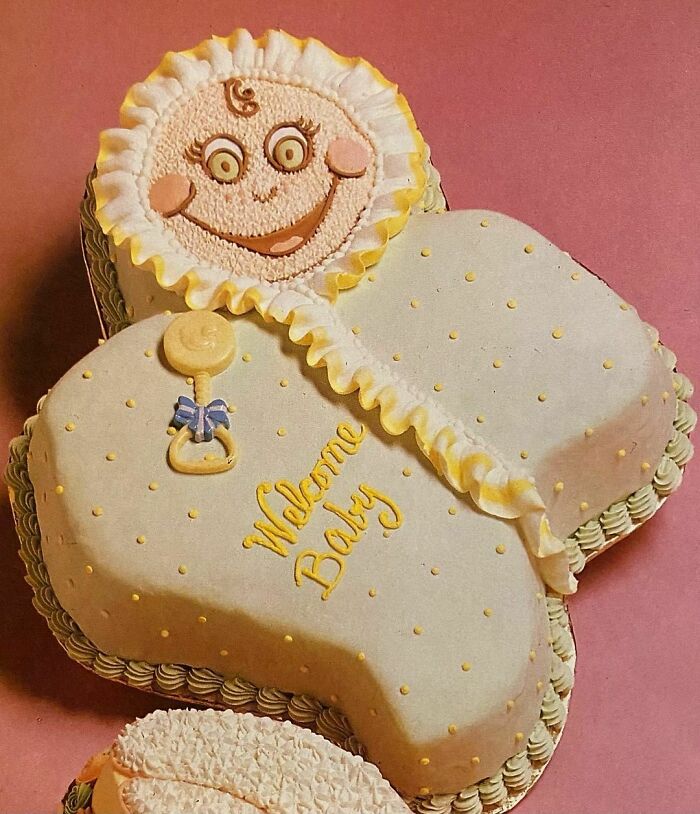 Bundle Of Joy Cake (1989 Wilton Yearbook Cake Decorating!)