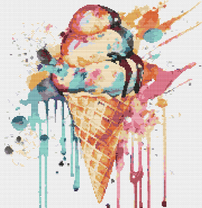 Cross-Stitch Patterns And Watercolor Paintings (11 Pics)