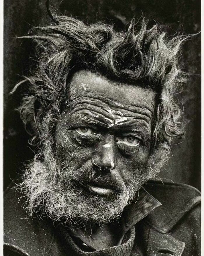 Homeless Irishman, Spitalfields, London, 1970. In A 2012 Documentary, Mccullin Recalled Thinking This Man Looked Like Neptune As He Photographed Him