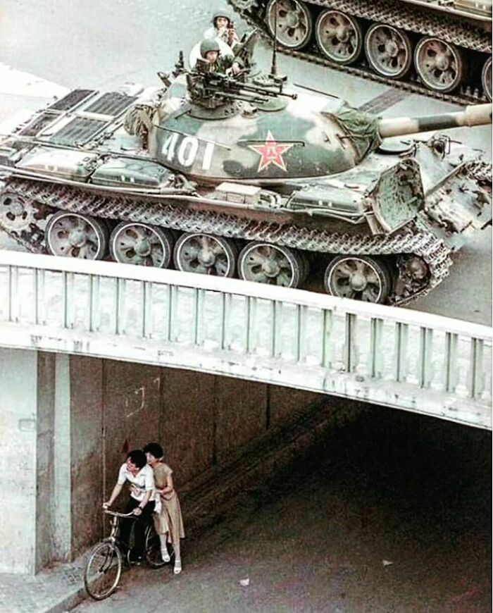 A Man And A Woman Hiding Under A Bridge Following The Tiananmen Square Massacre, 1989
