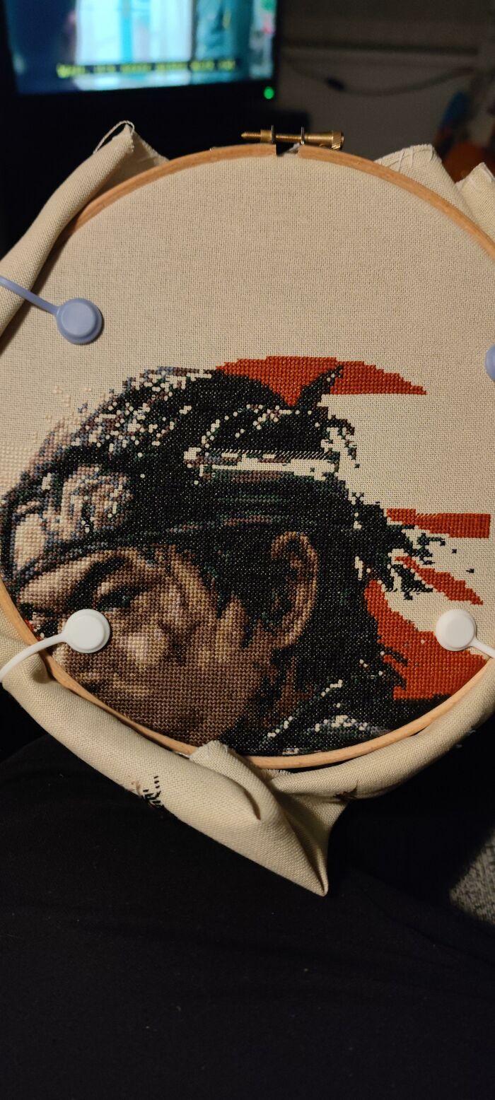 My Cross Stitch Process Of Jin Sakai Took Me 8 Months To Finish