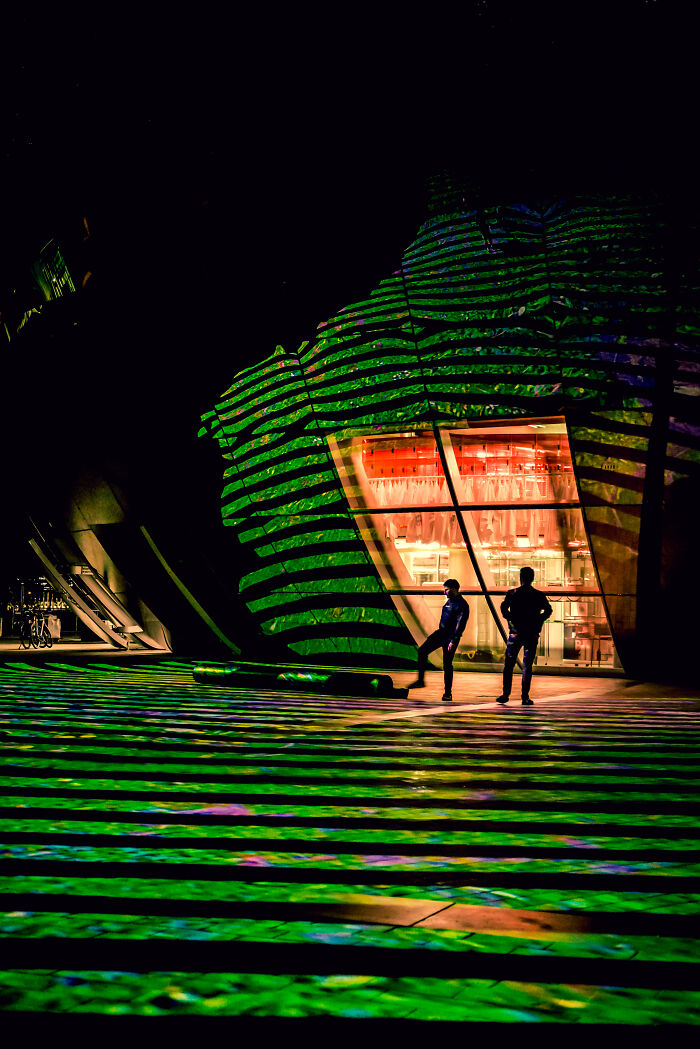 Rotterdam, The Netherlands. Museum Depot At Night
