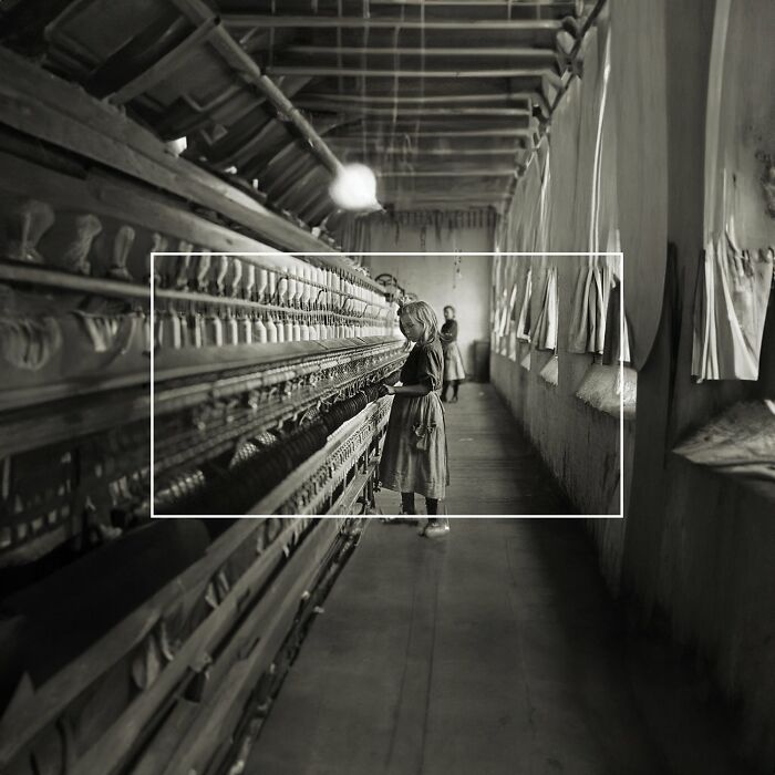 Sadie, una hiladora de algodón. Por Lewin Hine 