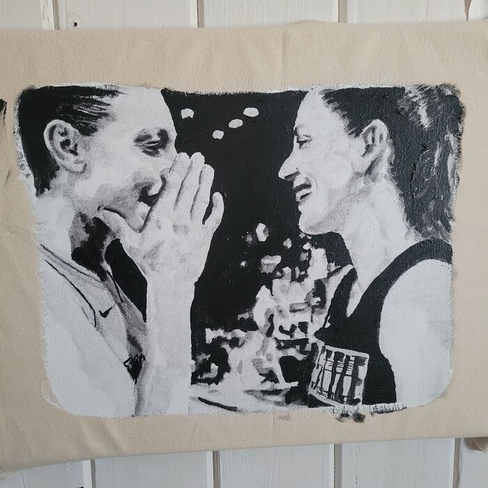 Last Thing I Painted Last Summer: Best Friend Goals. Acrylic On Canvas