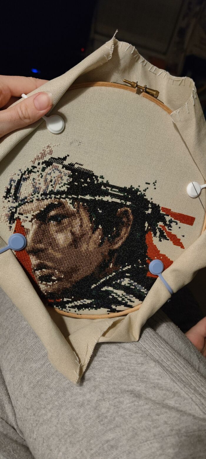 My Cross Stitch Process Of Jin Sakai Took Me 8 Months To Finish