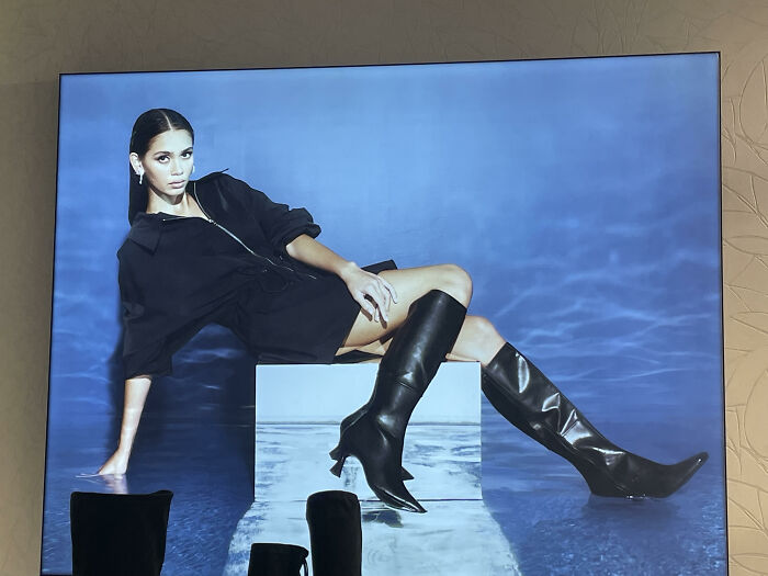 Ummm... Since When Did People Have A Third Leg? Found This In A Shoe Shop. See If You Can Spot It. And No, It Is Not Part Of The Design