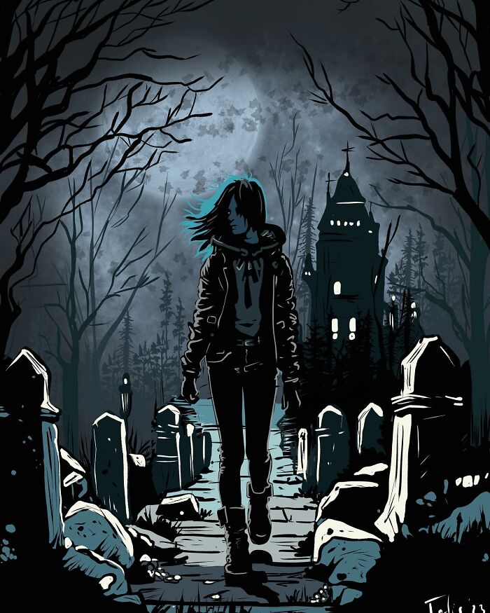 Hi Pandas, Check Out Some Of My Spooky Digital Art!