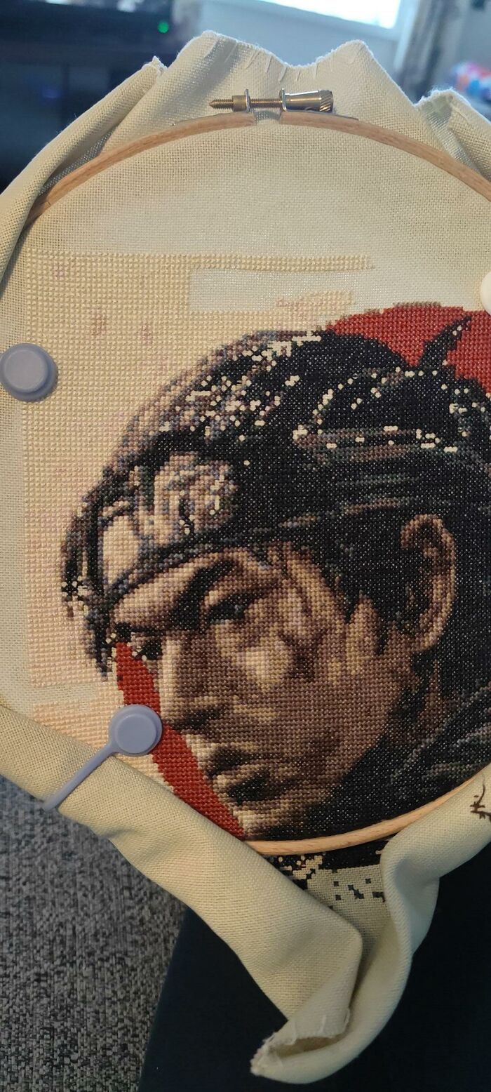 My Cross Stitch Process Of Jin Sakai Took Me 8 Months To Finish