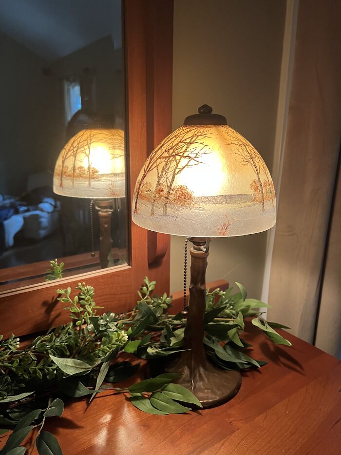 A Signed Handel Lamp My Mother Booth At A Rummage Sale In 1961