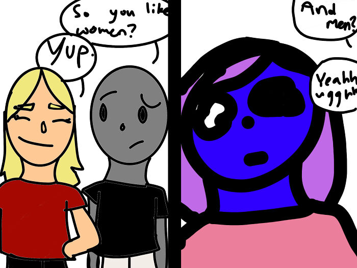 A Short, Two-Panel Bi Comic