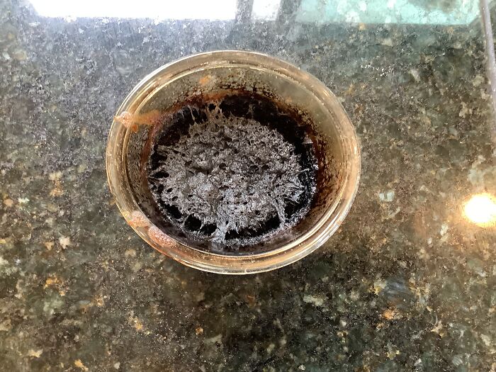 Cake Batter In The Microwave. 2.5 Mins Was Tooooo Much :d