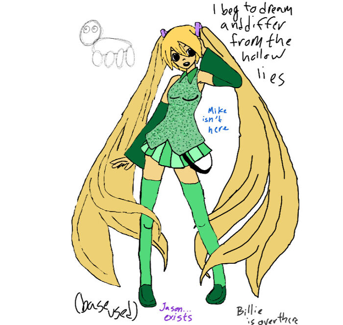 Not Sure If This Counts, But Tre Cool From Green Day As Hatsune Miku (Tre Cool Is Bi, So, Kinda Pride)