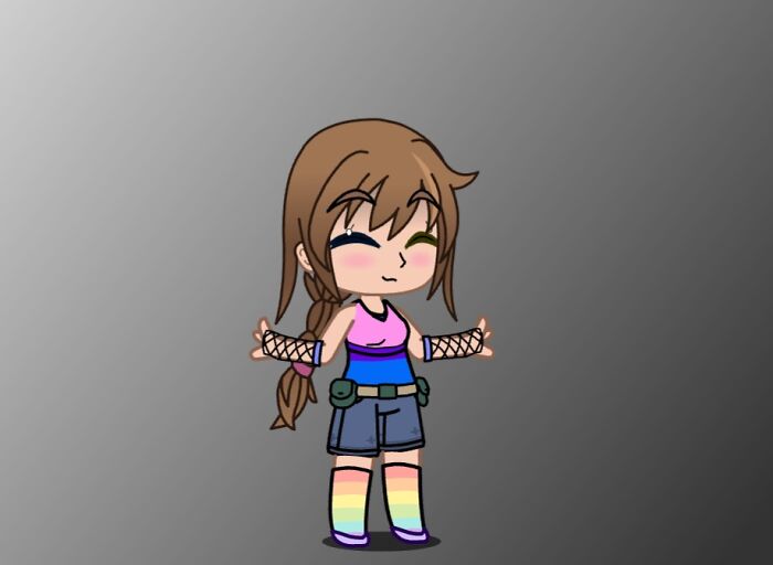 The App I Used Is Gacha Club. This Is My In Game/Universe Pride Outfit