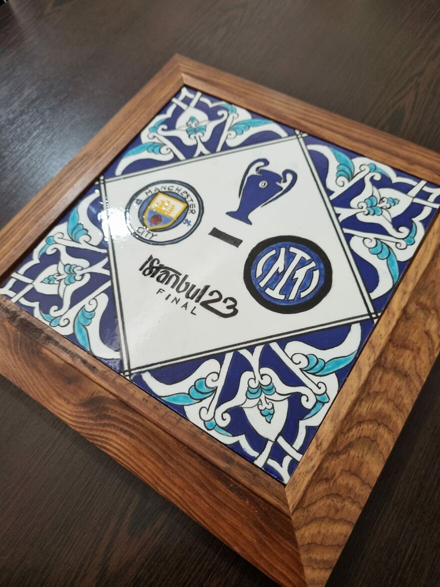 Uefa Champions League Finals Istanbul23 Tile Art-Glazed Ceramic
inter - Manchaster City
10.06.2023