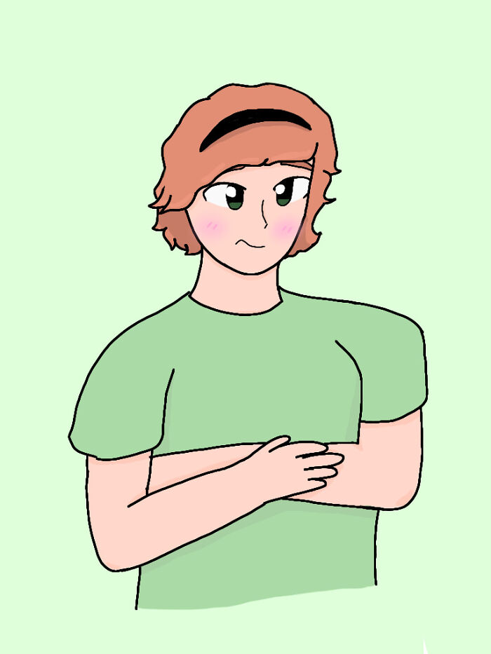 This Is The Mc Of My Comic I'm Making, She's A Trans Girl And A Lesbian. @moonrainart