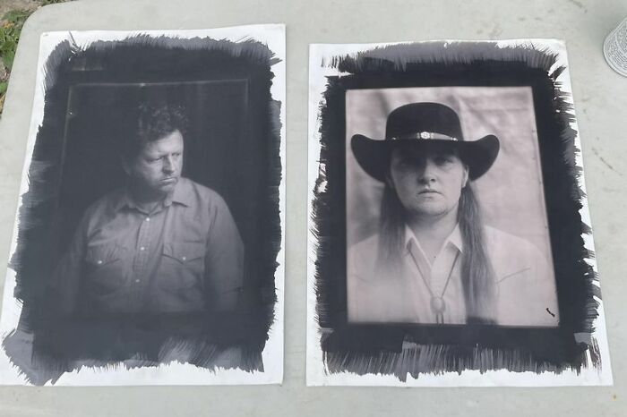 Waxing A Couple Of Test Salt Prints Made Directly From 8x10 Dryplate Negatives