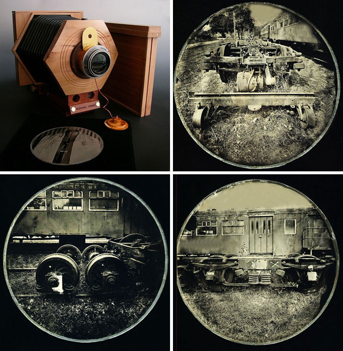 Hand Made With Love. This Camera Is Made For Circular Plates, The Plate Size ( Collodion Or Dageurreotype ) Is 14 Cm. Diameter