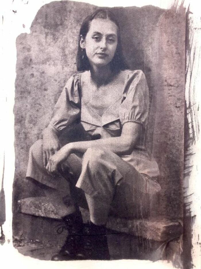 Cyanotope , Bleached And Toned In Green Tea . Developed In A Dilute Vinegar Solution 20ml/L