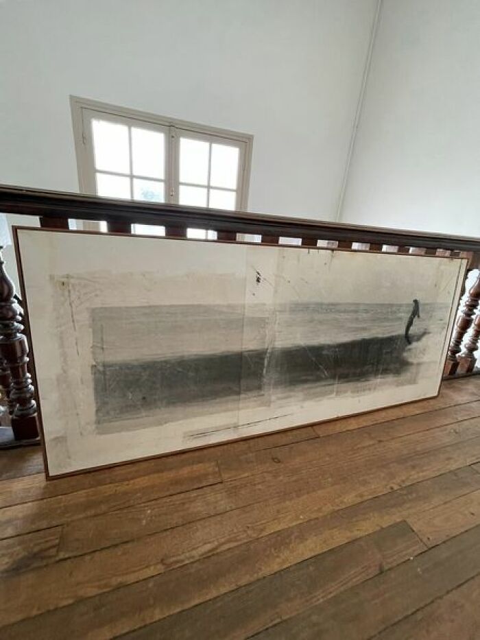 Silver Gelatin Print On Washi Paper (26g) Iroko Framed 180x73cm Biarritz, France