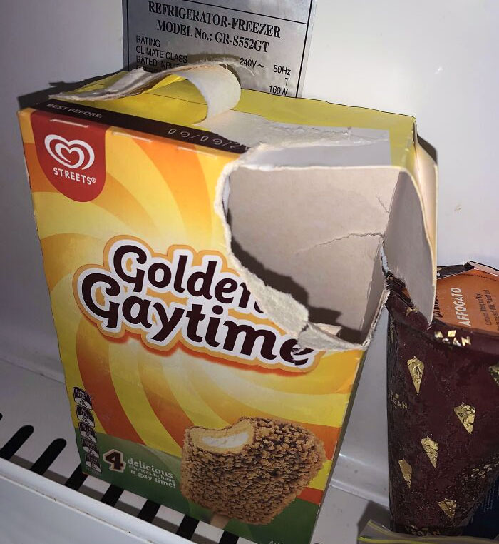 How My 22-Year-Old Sister Opens Ice Cream Packets