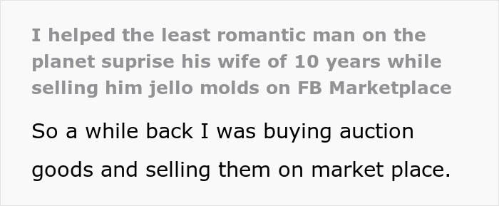 Man Helps A Random Customer Who Happens To Be &ldquo;The Least Romantic Man On The Planet&rdquo; Pleasantly Surprise His Wife With A Thoughtful Gift