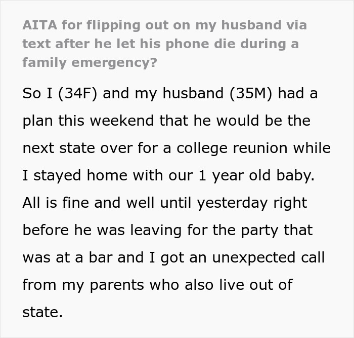 Man Thinks He Shouldn&rsquo;t Have To Disrupt His Plans To &ldquo;Cater To His Wife&rdquo; After Family Emergency Leaves Her Anxious And Alone