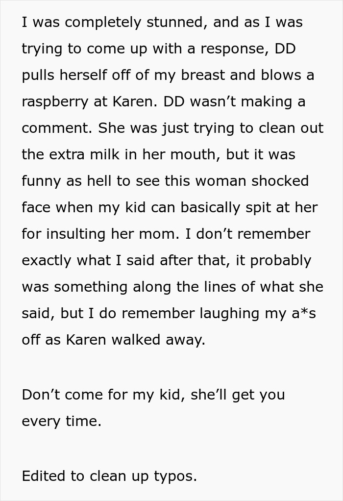 "She Was Just Trying To Clean Out The Extra Milk In Her Mouth": Newborn 'Defends' Mom Being Told Off For Public Breastfeeding