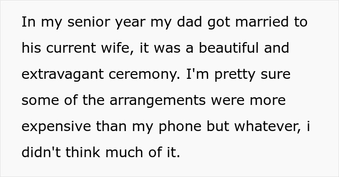 Dad Promises His Daughter College Fund, Ends Up Spending All The Money On His Wedding, Is Offended After Daughter Cuts Ties With Him Dad Promises His Daughter College Fund, Ends Up Spending All The Money On His Wedding, Is Offended After Daughter Cuts Ties With Him
