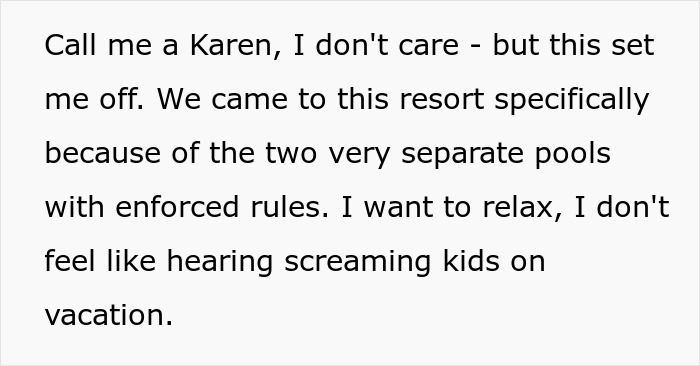 "She Thought The Rules Didn't Apply To Her": Entitled Mom Is Put In Her Place At A Resort Pool "She Thought The Rules Didn't Apply To Her": Entitled Mom Is Put In Her Place At A Resort Pool