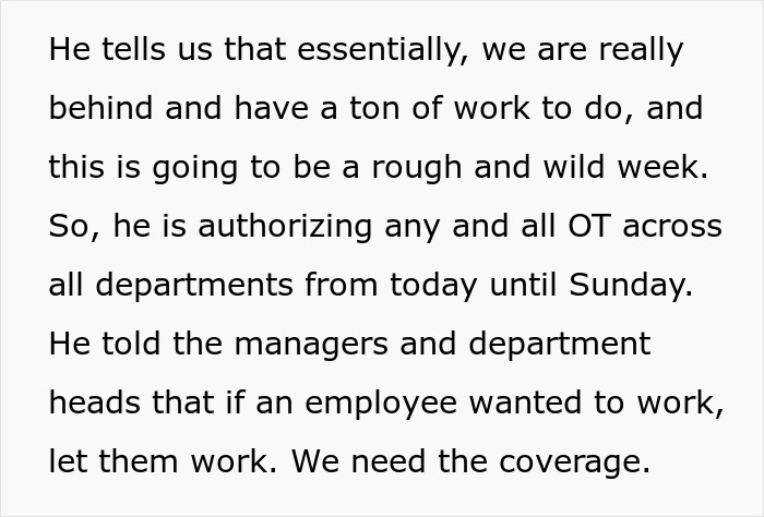 “Someone Parked Their RV In The Parking Lot”: Store Manager Authorizes All Overtime, Workers Use Every Minute Of It “Someone Parked Their RV In The Parking Lot”: Store Manager Authorizes All Overtime, Workers Use Every Minute Of It
