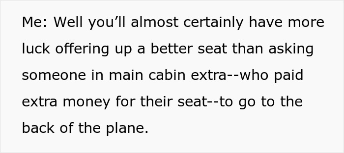 Guy Deals With Entitled Parent Using Movies Quotes When She Won't Stop Pestering Him About Switching Seats