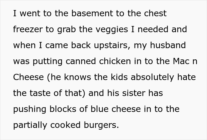 Woman&rsquo;s Husband And His Sister Kept &ldquo;Fixing&rdquo; Her Food To The Point That She And Her Kids Would Refuse To Eat It, So She Finally Snaps